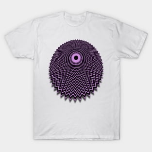 Purple Zigzag Mandala Psychedelic Rave T-Shirt